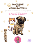 2 Colour Daisy DIY Pet Collar Pattern Only