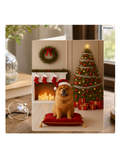 Chow Chow Christmas Notecard —  Holiday Card for Dog Lovers