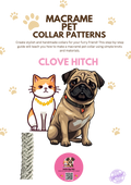 Clove Hitch Macrame Pet Collar Pattern — Digital Download — DIY Dog and Cat Collar Pattern