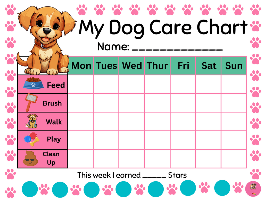 My Pet Care Chart — Dog and Cat Weekly Responsibility Tracker for Kids — Digital Download