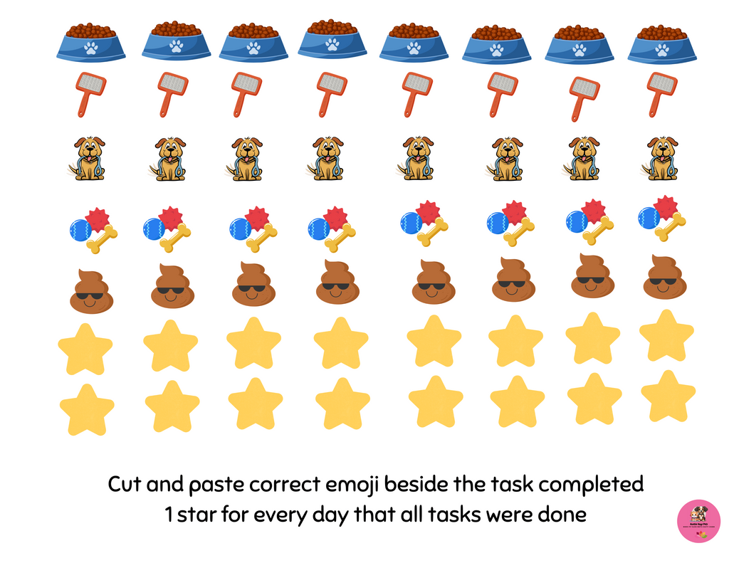 My Pet Care Chart — Dog and Cat Weekly Responsibility Tracker for Kids — Digital Download